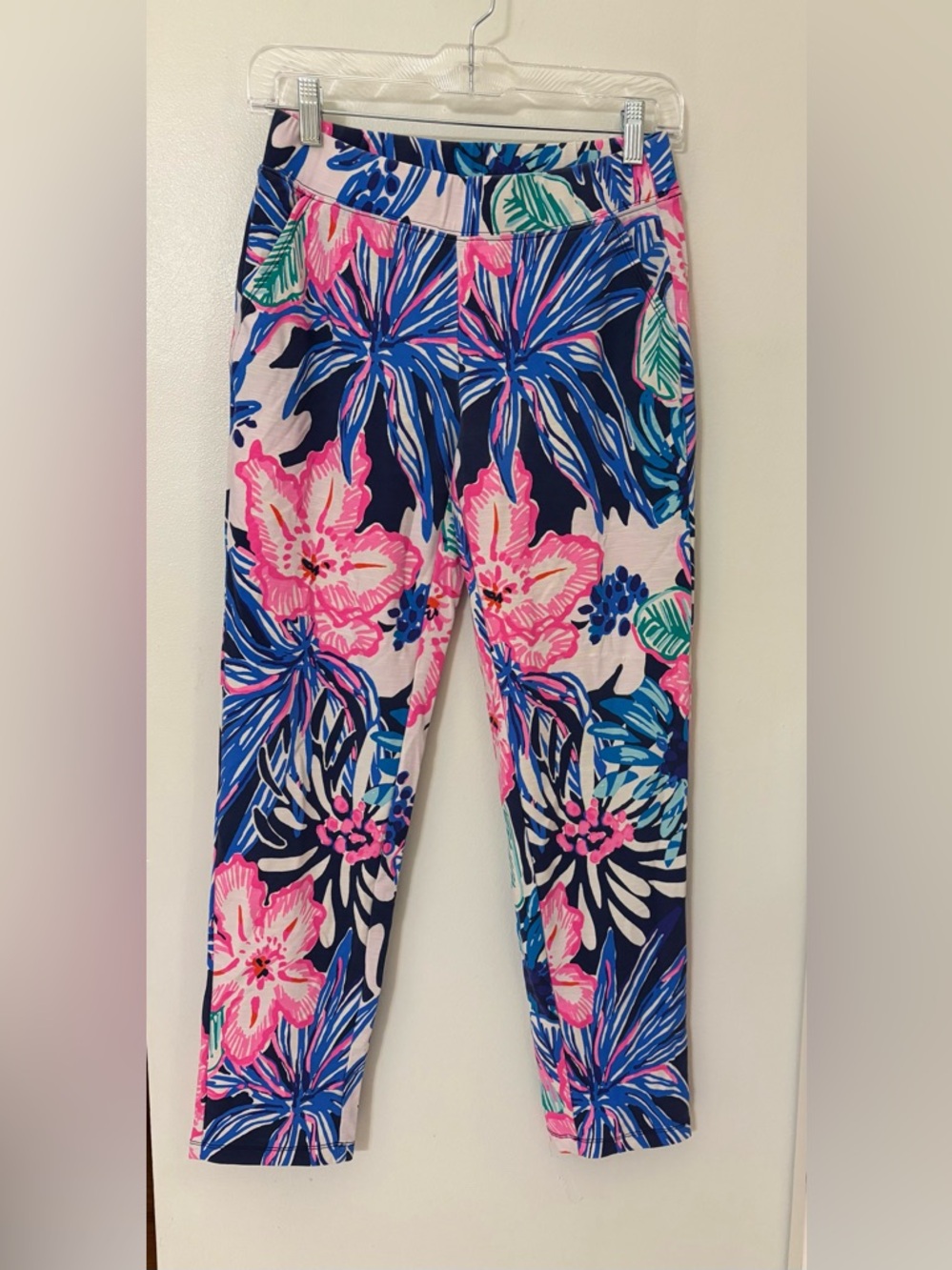 Lilly Pulitzer Multicolor Floral Pants Sz:XS Stretchy Fabric Soft Side Pockets